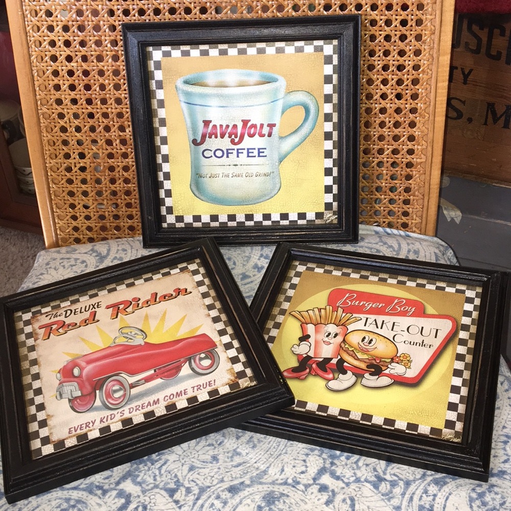 Set of three whimsical fun pictures wall art all 3